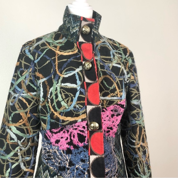 Sacred Threads Embroidered Colorful Jacket - Picture 4 of 7